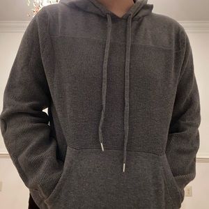 Gray knit hoodie